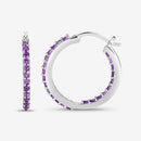1.44 Carat Genuine Amethyst .925 Sterling Silver Earrings
