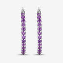 1.44 Carat Genuine Amethyst .925 Sterling Silver Earrings
