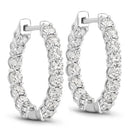 2.04 Carat Genuine Lab Grown Diamond 14K White Gold Earrings