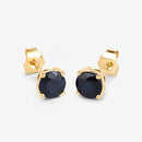 1.70 Carat Genuine Blue Sapphire 10K Yellow Gold Earrings