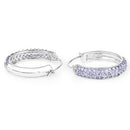 3.06 Carat Genuine Tanzanite .925 Sterling Silver Earrings