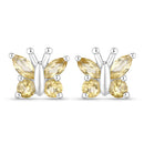 0.88 Carat Genuine Citrine .925 Sterling Silver Earrings