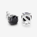 4.81 Carat Genuine Black Diamond 14K White Gold Earrings