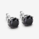 4.81 Carat Genuine Black Diamond 14K White Gold Earrings
