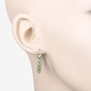 3.40 Carat Genuine Peridot .925 Sterling Silver Earrings