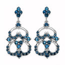 4.84 Carat Genuine London Blue Topaz .925 Sterling Silver Earrings