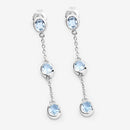 2.16 Carat Genuine Blue Topaz .925 Sterling Silver Earrings