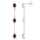 2.70 Carat Genuine Garnet .925 Sterling Silver Earrings