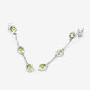 2.10 Carat Genuine Peridot .925 Sterling Silver Earrings