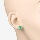 2.75 Carat Genuine Ethiopian Emerald 14K Yellow Gold Earrings