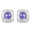 4.74 Carat Genuine Tanzanite .925 Sterling Silver Earrings