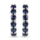 1.32 Carat Genuine Blue Sapphire .925 Sterling Silver Earrings