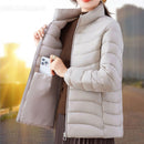 Womens Cotton-padded Coat For Winter Relaxed-fit Outerwear For Middle-aged