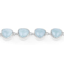 25.90 Carat Genuine Aquamarine .925 Sterling Silver Bracelet