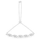 .925 Sterling Silver Miracle Set Diamond Accented Infinity Hearts 6â€-9†Adjustable Bolo Bracelet (H-I Color, I2-I3 Clarity)