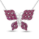 3.12 Carat Genuine Ruby .925 Sterling Silver Pendant