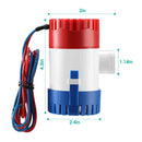 12V 1100GPH Submersible Bilge Pump – Non-Automatic, Silent, for Boats, Pools, RVs