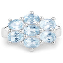 3.57 Carat Genuine Blue Topaz .925 Sterling Silver Ring