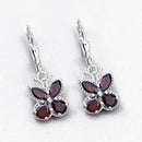 2.60 Carat Genuine Garnet .925 Sterling Silver Earrings