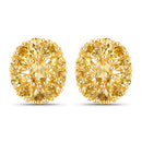 18K Yellow Gold Plated 4.06 Carat Genuine Citrine .925 Sterling Silver Earrings
