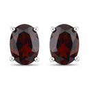 1.70 Carat Genuine Garnet .925 Sterling Silver Earrings