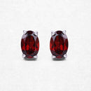 1.70 Carat Genuine Garnet .925 Sterling Silver Earrings