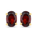 1.02 Carat Genuine Garnet .925 Sterling Silver Earrings