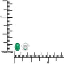 0.88 Carat Genuine Zambian Emerald 10K White Gold Earrings