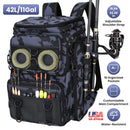 Fishing Backpack 42L with Rod Holders & 16 Pockets
