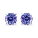 0.94 Carat Genuine Tanzanite .925 Sterling Silver Earrings