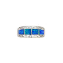 Created Opal Ring Sterling Silver
