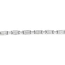 14K White Gold 2.0 Cttw Princess Cut Invisible Set Diamond Rectangular Link Bracelet (I-J Color, I1-I2 Clarity) - 7.25"