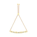 14K Yellow Gold Plated .925 Sterling Silver Channel Set Diamond Accent Twist 4â€-10†Adjustable Bolo Bracelet (I-J Color, I3 Clarity)