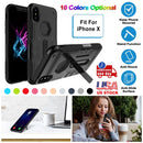 Rugged Phone Case for iPhone X Drop-protection Phone Case with Kickstand Heavy Duty Dual Layers Phone Protective Cover