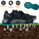 1Pair Lawn Aerator Shoes Grass Aerating Spike Sandal Heavy Duty Aerator Shoes w/ Adjustable Straps for Lawn Garden