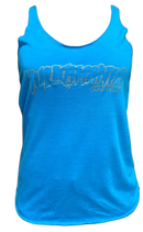 Womens Blue Hulkamania Outline Tank Top