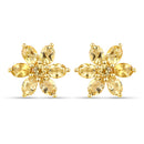 18K Yellow Gold Plated 2.12 Carat Genuine Citrine .925 Sterling Silver Earrings