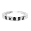 0.50 Carat Genuine Black Diamond .925 Sterling Silver Ring