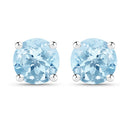 2.10 Carat Genuine Blue Topaz .925 Sterling Silver Earrings