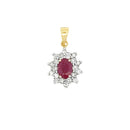 1.65ct Ruby Diamond Fashion Pendants 14KT Yellow Gold