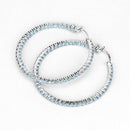 3.60 Carat Genuine Swiss Blue Topaz .925 Sterling Silver Earrings