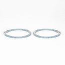 3.60 Carat Genuine Swiss Blue Topaz .925 Sterling Silver Earrings