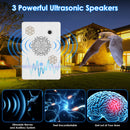 2Pack 2026 Upgraded Rechargeable Ultrasonic Bat Repellent Indoor Outdoor Bird Mouse Dog Deterrent Device with 3 Ultrasonic Speakers for Attic Porch Ho