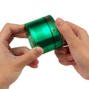 Herb Spice Tobacco Grinder 2.5-inch 4-Piece Zinc Alloy Hand Crank Crusher Kitchen Mill with Pollen Scraper