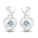 1.90 Carat Genuine Blue Topaz .925 Sterling Silver Earrings