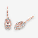 1.04 Carat Genuine Morganite and White Topaz .925 Sterling Silver Earrings