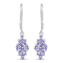 2.04 Carat Genuine Tanzanite .925 Sterling Silver Earrings