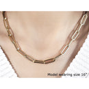 14K Yellow Gold Wide Paperclip Chain (6.1mm)