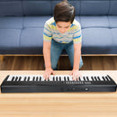 61Keys Foldable Electronic Piano Keyboard With Micro Audio Sustain Pedal Music Stand Storage Bag Portable Wireless MiDi Connection Keyboard For Beginn