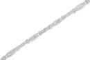 10K White Gold Geometric Pattern Diamond Tennis Bracelet (3 cttw, H-I Color, SI2-I1 Clarity)